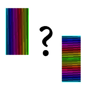 Fargerikt hyttepledd med horisontale vs vertikale striper